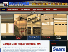 Tablet Screenshot of garagedoorrepairwayzatamn.com